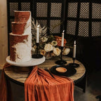 Fall Table Runner Terracotta Cheesecloth Table Runner 35x120in Burnt Orange Cheese Cloths Table Runner 10FT Rust Gauze Runner for Thanksgiving Wedding Party Baby Shower Fall Decor