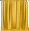 10 x 7 Feet Gold Backdrop Curtain for Partie, Background Curtains for Photoshoot, Birthday, Wedding, Halloween, Thanksgiving, Christmas Day, New Year Party Decorations 5Ft x 7Ft, 2 Panels