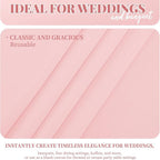 12 Pack 60 x 102 Inch Rectangle Tablecloth Pink Polyester Tablecloth for 6 Feet Rectangle Tables,Washable Fabric Table Cloth for Wedding Dining Table Buffet Parties Camping