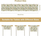 Wildflowers Floral Table Runner, Retro Flower Butterfly Seasonal Spring Summer Kitchen Dinning Table Runner for Indoor Outdoor Home Wedding Party Holiday, 13x120 Inch