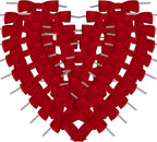 50pcs 3-1/2" Red Satin Ribbon Bows with Twist Ties Giant Bows for Christmas Holiday Gift Packing&Wrapping (Red)