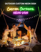 Large Outdoor Waterproof Custom Neon Sign, Personalized Outdoor Led Sign with Remote for outside, Professional Waterproof IP65 Neon Light for Pool Patio Backyard Restaurant Shop Beauty Salon