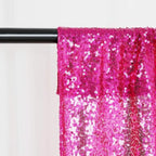 Sequin Backdrop Hot Pink 8ft x 8ft Glitter Photo Booth Backdrop for Birthday Party Fuchsia
