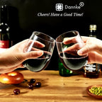48 Stemless Plastic Wine Glasses - 12oz Clear Disposable Party Cups for Parties - Wine Tumblers