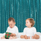 Eternal Beauty Teal Sequin Backdrop, 6x6 Ft Glitter Background Curtains for Shimmer Photography Party Wedding Birthday Back Drop Decor
