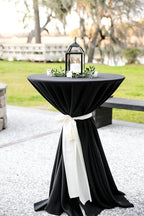 fani 12 Pack 90 Inch Round Tablecloth, Black Polyester Fabric Table Cloth for Round Table, Washable Table Cover for Wedding Party Dining Table Buffet Banquet Restaurant and Camping