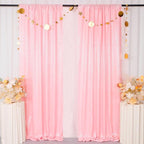 ShinyBeauty Sequin Curtains 2 Panels Pink 2FTx8FT Sparkly Photo Backdrop Baby Pink Sequin Backdrop Curtain Pack of 2-1011E
