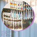 20pcs 55mm Chandelier Icicle Crystal Prism Suncatcher,Chandelier Crystals Replacement,Crystals for Chandeliers with Hooks for Windows Wedding Lamp Decoration(AB Colors)