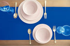 Solino Home Blue Hemstitch Table Runner 36 Inches - Cotton Linen Small Table Runner 14 x 36 Inch Ideal for Dresser and Coffee Tables - Christmas