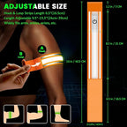 LED Armband for Running(2 Pack),Light Up Arm Bands for Night Walking Running,Rechargeable Lights for Runners,High Visibility Reflective Running Gear Adjustable Light Up Wristbands