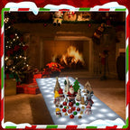 VIHOSE Christmas Snow Blanket with LED Lights String Pre Lit Artificial Fake Snow Blanket Roll Lighted Table Runner for Christmas Tree Village Display Winter Holiday Decor (White Light,94'' X 24'')