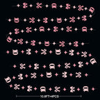 Glitter Pink 10th Bow Birthday Decorations Hot Pink Conquette Bow Garland Streamer Banner Backdrop for Girls Happy 10th Birthday Double Digits I'm 10 Cheers to 10 Years Old Anniversary Party Supplies