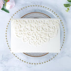 ponatia 5.12 x 7.2 Ivory Laser Cut Wedding Invitations, Trifold Laser Cut Invitation Pockets with Envelopes for Wedding Bridal Shower Engagement Quinceanera Invitations (20PCS No Inner Sheet)