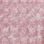 Efavormart 90"x132" Wholesale Rectangle Table Cover Blush Grandiose Rosette 3D Satin Tablecloth for Wedding Party Event