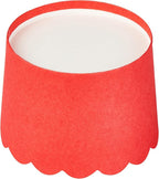 Panificio 10 Ounce Cupcake Wrappers, 200 Scalloped Baking Cups - Oven-Ready, Greaseproof, Red Paper Cupcake Liners, Disposable, For Birthdays, Baby Showers, Or Weddings - Restaurantware