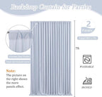 10 x 7 Feet Purple Gray Backdrop Curtain for Partie, Background Curtains for Photoshoot, Birthday, Wedding, Halloween, Thanksgiving, Christmas Day, New Year Party Decorations 5Ft x 7Ft, 2 Panels