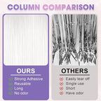 4 Pack White Foil Fringe Backdrop Curtains, Tinsel Streamers Birthday Party Decorations, Fringe Backdrop for Graduation, Baby Shower, Gender Reveal, Disco Party