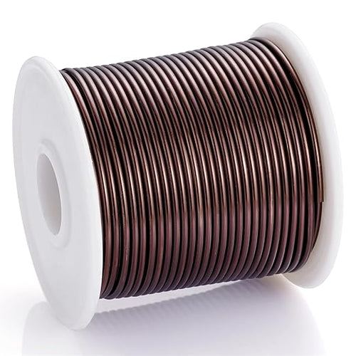 12 Gauge Light Brown Aluminum Craft Wire (105FT) - Anodized for Jewelry Making, Beading Floral, Plant Gardening, Sculpting & Modeling Craft Wire (Light Brown #18, 2mm)