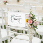 In Loving Memory Wedding Sign, If Heaven Wasn't so Far Away Reserved Chair Sign Pew Cloths Seating Placeholder, Wedding Decorations for Reception Celebrations Event (1 Pc)