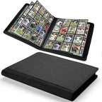 Premium Ringless Trading Card Binder - 1024 Capacity, 16 Side-Loading Pockets per Page, Archival Quality Protection & Anti-Slip Spine for TCG, MTG, Sports Cards (Black1)
