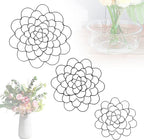 Stainless Steel Floral Grid Flower Arrangement Tool, 3pcs Reusable Floral Grid for Vase Stainless Steel Wire Flower Arranging Tool, Flower Grid Arranger for Arrangement Vase Plant Flower (Black)
