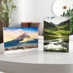 5x7 Acrylic Picture Frame 5 Pack, Clear Freestanding Double Sided Frameless Magnetic Photo Frames, Desktop Display Decor Gift