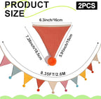 20 Pcs Pennant Banner Flags,2 Sets Garland Nursery Triangle Bunting Flag Baby Shower Banner for Nursery Decor Kindergarten Classroom Playroom Decor Baby Birthday Church Nursery Party Event(rainbow)