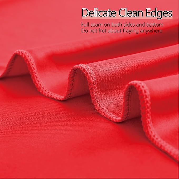 40ft x 10ft Thick Red Backdrop Curtains for Parties, 8 Panels 5ft x 10ft Non See Through Red Polyester Wedding Drapes Photo Backdrop for Birthday Party Graudation Photography Home Decor