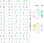 Snowflake-Snow Iridescent-Holographic Christmas Party-Decoration Garland - 52ft Winter Wonderland Frozen Ornaments Hanging Paper Streamers,New Years Birthday Baby Shower Dance Ceiling Decor Hugfond