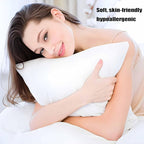 Ultra Thin Flat Soft Bed Pillows King Size Set of 2 Pack for Sleeping 20"x36", Hypoallergenic Skin Friendly Machine Washable