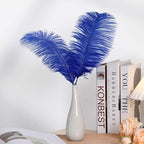 YAKRUNA 30PCS Royal Blue Ostrich Feathers Bulk 12-14 Inches for Centerpieces for Wedding Birthday Gatsby Party, Decorative Plumes for Vase & Table & Christmas Tree Decor (30-35cm, Blue)