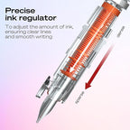 WRITECH Retractable Fountain Pen Set: Black Ink Fine Nib, 5 Refillable Ink Cartridges Included, No Leaking Smooth Writing for Calligraphy Journaling Gift (Pink)