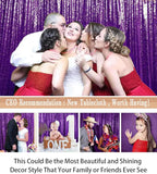 ShinyBeauty 4FT x 7FT Purple Sequin Backdrop | Photobooth Background | Wedding & Event Decor | Rustic & Elegant Sequin Fabric | Perfect for Photography & Parties | Durable Sequin Curtains