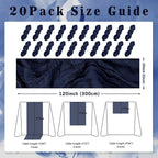 20 Pack Navy Blue Cheesecloth Table Runner 10FT Boho Fabric Rustic Cheese Cloth Table Runner for Wedding Bridal Shower Baby Shower Gauze Sheer Birthday Party Table Decorations 20 x 120 Inch Long
