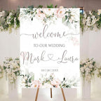Personalized Welcome To Our Wedding Sign, Wedding Decorations, Flowers Wedding Sign #3, Vesion 3