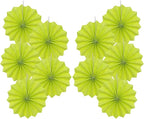 Green Graduation Party Decor,Tropical Party Decorations,Emerald Green Party Decorations,Hawaiian Themed Party Decorations,8in Hanging Paper Fans 30 Color DIY Set (Clear Green)