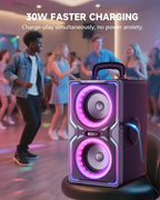 Hotlemon Large Bluetooth Speaker: 240W Peak Powerful Loud Sound with Deep Bass, 15H Playtime, Fast Charge, TWS, Portable Wireless Speakers for Outdoor, Party, Beach, Backyard, Home, Outside (Silver)