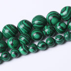 Turquoise Stone Beads Gemstone Round Crystal Energy Jade Beads Stone Beads for Jewelry Making DIY Bracelet Necklace Jewelry Making 1 Strand 15.5inch 60PCS 6MM