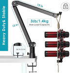 Mic Boom Arm Stand Compatible with Shure SM7B, MV7, Blue Yeti Mic, Fifine microphone, HyperX QuadCast Mic and Most Microphones, Premium Microphone Arm by YOUSHARES