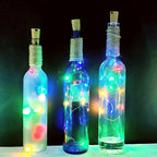 Wine Bottle Lights with Cork 15Pack 10 LED 40 Inches Battery Operated Silver Wire Liquor Fairy Mini String Lights for Party Christmas Halloween Wedding Decoration