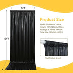 30x10 ft Wrinkle Free Black Sequin Backdrop Curtain for Parties,Thick Not Fall Glitter Wedding Drapes Backdrop,6 Panels 5x10ft Shimmer Photo Wall Back Drop Cloth for Birthday Photography Background