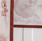 Maison d' Hermine Table Runner 100% Cotton Single Layer Table Runners 72 inches Long for Thanksgiving Christmas Decorations Home Kitchen Dining Party Wedding (Holy Jouy - Red, 14.5" x 72")