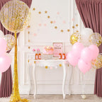 DWCN 10x8 FT Dusty Rose Backdrop Curtains for Parties, Photography Backdrop Drapes with Rod Pockets for Wedding Decorations Stage Birthday Family Gatherings, 2 Panels 5ft x 8ft