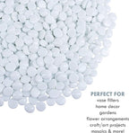 Galashield Flat Glass Marbles for Vases White Glass Gems Beads Pebbles Vase Filler (5 LBS, Approx. 540 PCS)