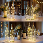 20 Pack Wine Bottle Lights with Cork Battery Operated 3.3ft 20 LED Silver Wire Cork Fairy Lights for Liquor Bottles,Jars,Crafts,Wedding,Party,Centerpieces,Table Decor,Warm White