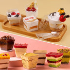 430 Pack Mini Dessert Cups with Lids and Spoons, Shooters Cups for Party, 4 oz, 5 oz 7 oz Clear Yogurt Parfait Cups for Pudding, Fruit, Mousse, Party Catering, Snacks & Appetizers