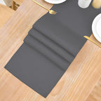 2 Pack Grey Table Runner 12 x 60 Inch Solid Color Farmhouse Runners Coffee Table Dresser for Daily Party Home Decoration