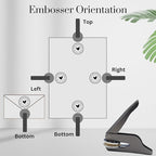 Custom Wedding Embosser, Personalized Embosser for Envelope, Invitation Card and Napkin, Steel Seal Embosser for Name, Monogram and Initials, Custom Logo Embosser (Wedding)