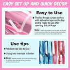 6 Pack Pink Blue Foil Fringe Curtains Backdrop, 3.28 x 8.2 Ft Metallic Streamers Tinsel Curtains Background for Photo Booth, Birthday, Weddings, Carnivals, Graduation, Themed Party Decorations