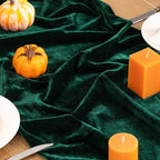 Emerald Green Velvet Table Runner Fall Thanksgiving Table Runner 20 x 120 Inch Luxurious Elegant Velvet Fabric Friendsgiving Table Decorations for Christmas Dinner Wedding Bridal Baby Shower